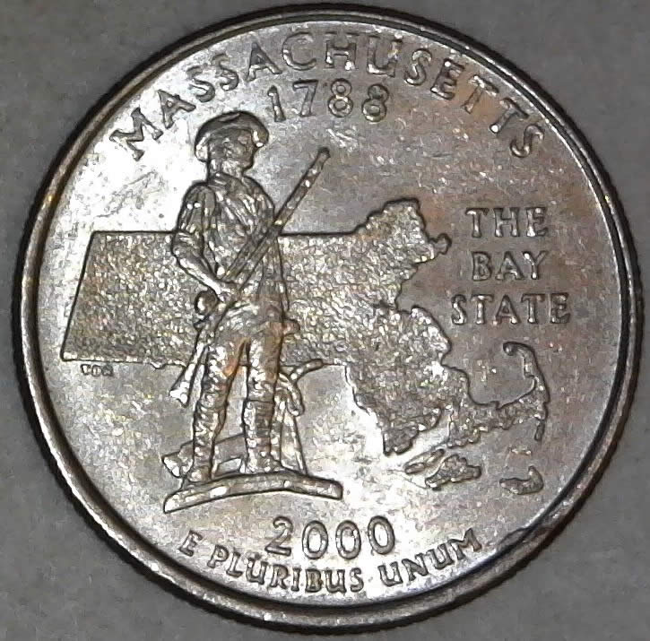 2000-P-Massachusetts-Washington-Quarter-Struck-Through-Metal-Saving